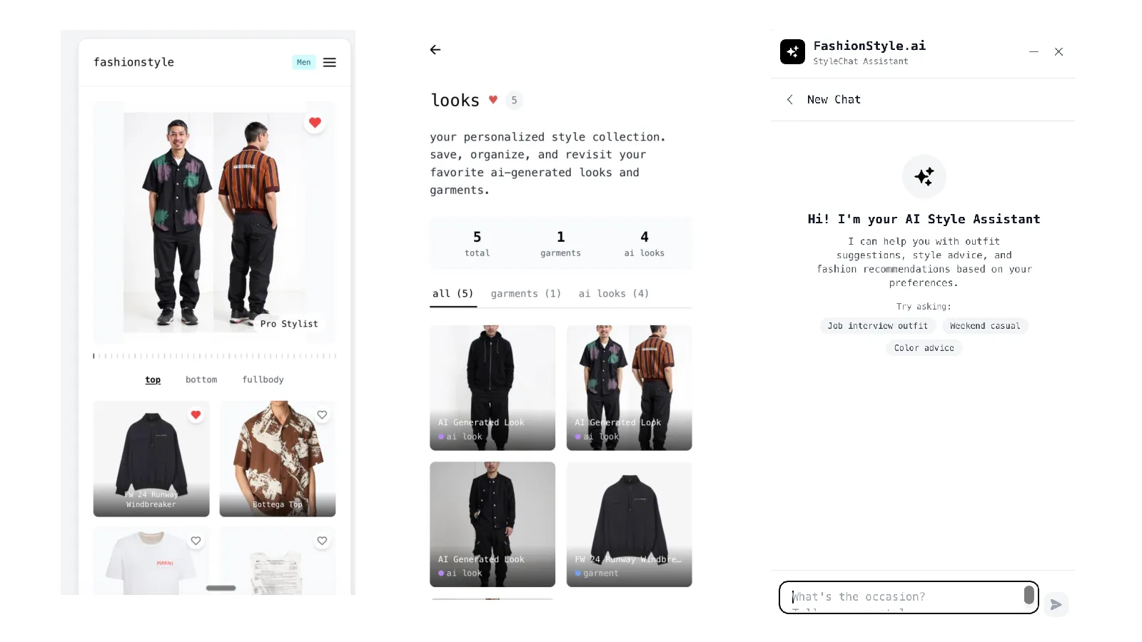 FashionStyle AI — project material