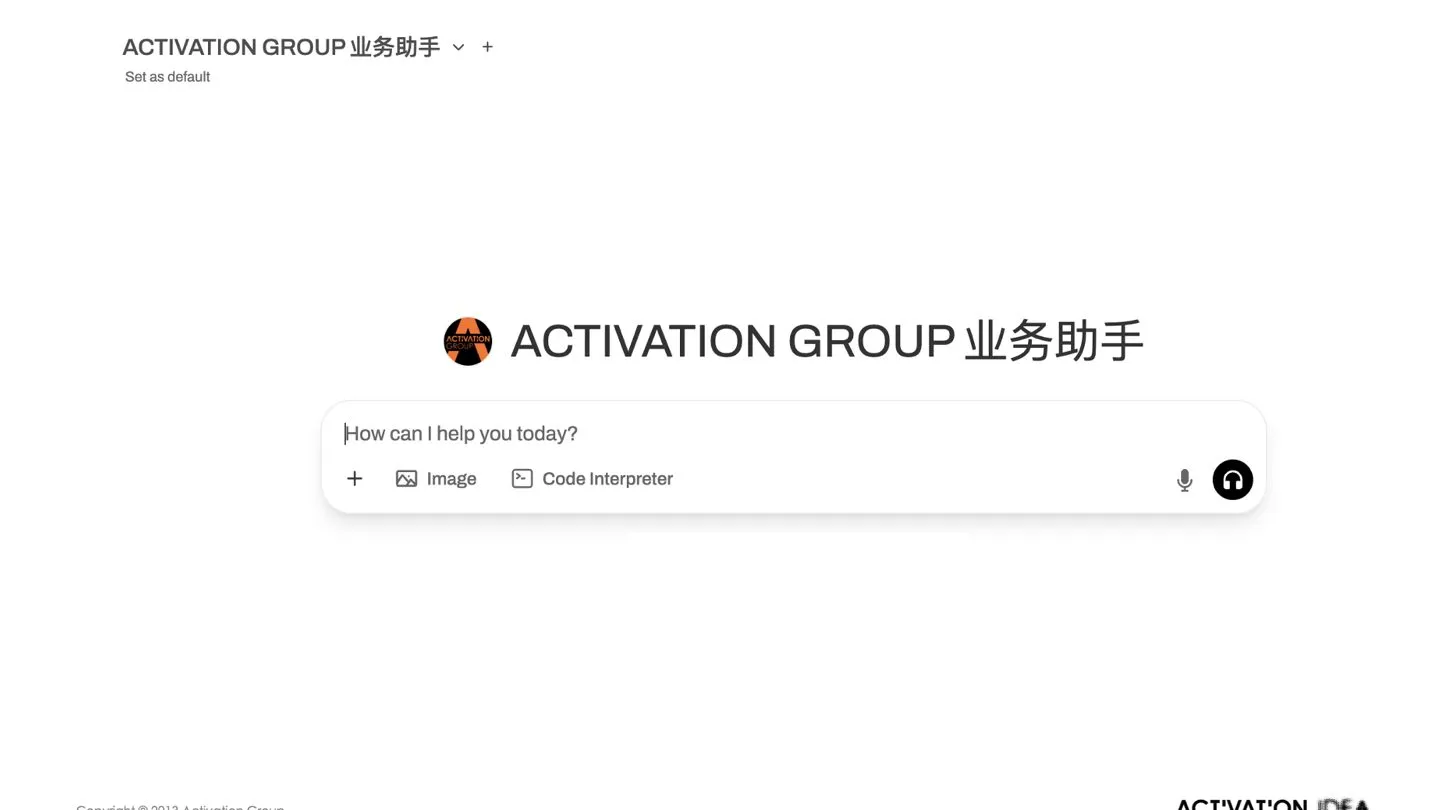 Activation Business AI Assistant — project material
